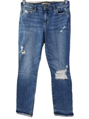 Joes's Wakley Sz 28 (Actual 28x24.5) Destroyed Broken In Skinny Crop Jeans EUC